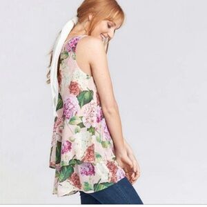 Show Me your Mumu Hydrangea Diana Tunic blouse sleeveless floral size XS